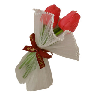 Mini Ramo De Tulipanes Con Flores Artificiales Para Rojo Mini Ramo De Tulipanes Con Flores Artificiales Para Rojo