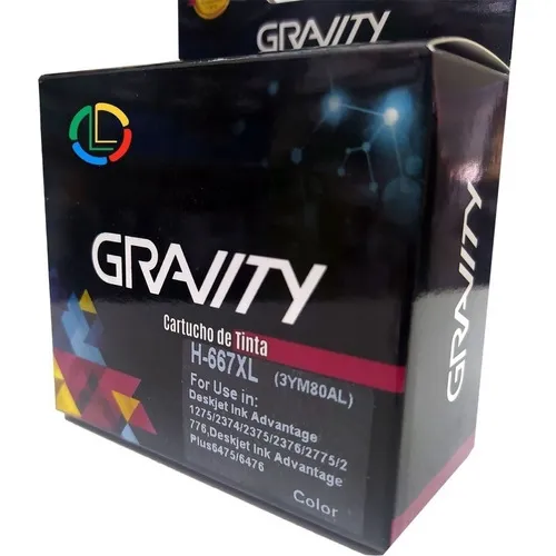 Cartucho Gravity Compatible Con Hp 667 Xl Color