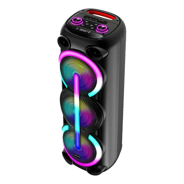 Parlante Torre Bluetooth Daihatsu D-s8030bt 4000w Luces Mic Color Negro