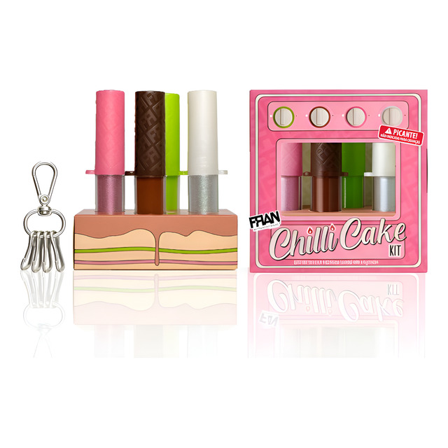 Kit Fran Chillicake By Franciny Ehlke 4 Gloss Lip Novo Chilli Kit Fran Chillicake By Franciny Ehlke 4 Gloss Lip Novo Chilli