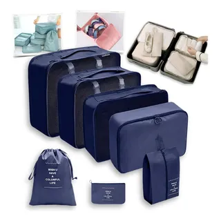 Organizador De Malas Bolsas De Viagem Kit Necessaire 7 Peças Organizador De Malas Bolsas De Viagem Kit Necessaire 7 Peças