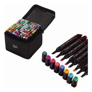Kit 100 Canetas 100 Cores Vibrantes Ponta Dupla Touch Goods Kit 100 Canetas 100 Cores Vibrantes Ponta Dupla Touch Goods