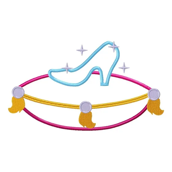 Matriz De Bordado Maquina Zapato De Cristal Cenicienta M3993 Color 3993 Cenicienta 3993