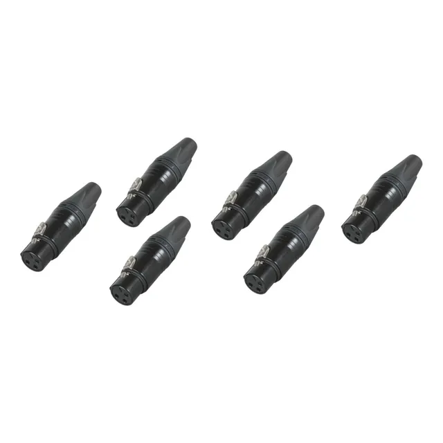 Neutrik® Nc3fxx® 6 Conectores Xlr Negro Hembra Nuevo Envio M