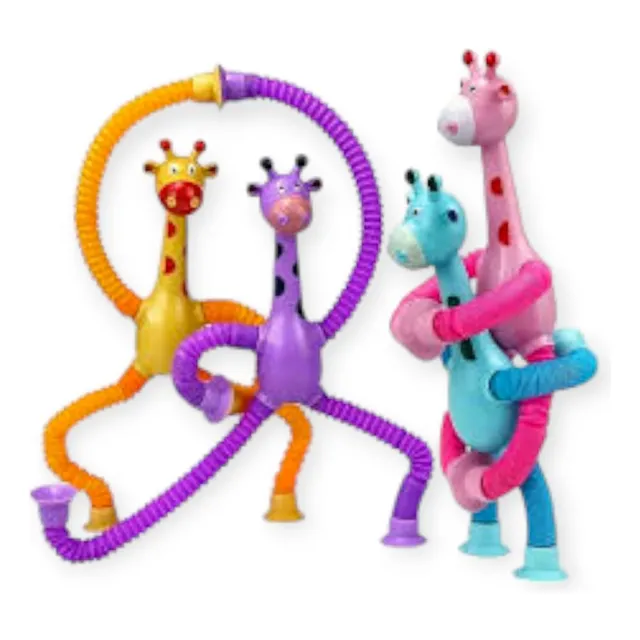 Set 2 Piezas Sensorial Descompresión Pop It Tube Jirafa Luz