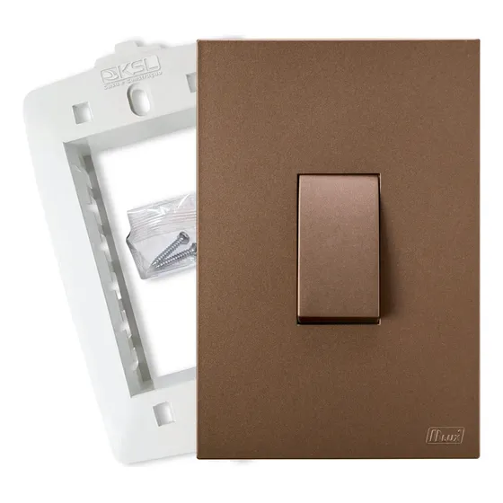 Interruptor Minuteira Pulsador Vert Corten Recta Satin Blux