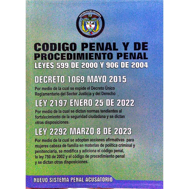 Código Penal Y De Procedimiento Penal Año 2025 Original