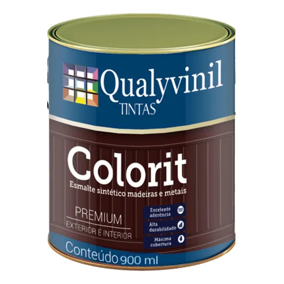Tinta Esmalte Base Solvente Madeira Metal 900ml Qualyvinil Cor Branco