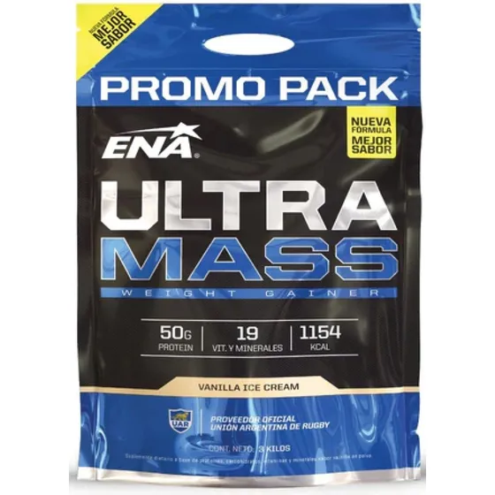 Ultra Mass Ena 3kg Ganador De Peso Proteina Olivos Sabor Vainilla