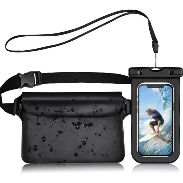 2pz Funda Bolsa Impermeable Para Celular + Cangurera 6,7puLG