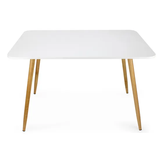 Mesa Retangular 120x80cm 4 Lugares Mdf Pés Madeira Cozinha