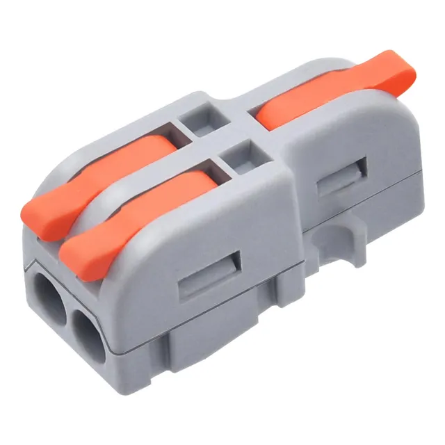 Pack X 2 Bornera Eléctrica Empalme Rápido 1 A 2 Vías 2.5mm2