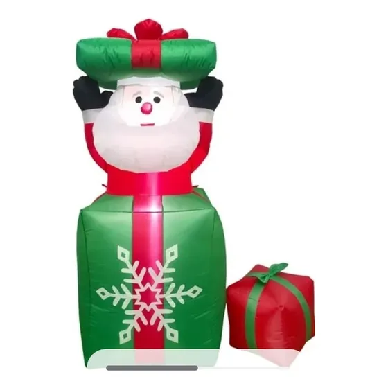 Inflable Holiday Time Santa Regalo 2.4 De Altura