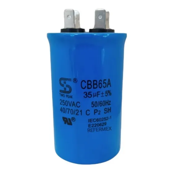 Capacitor 35uf 250vac Con Terminal De Trabajo Cbb65a Lamina