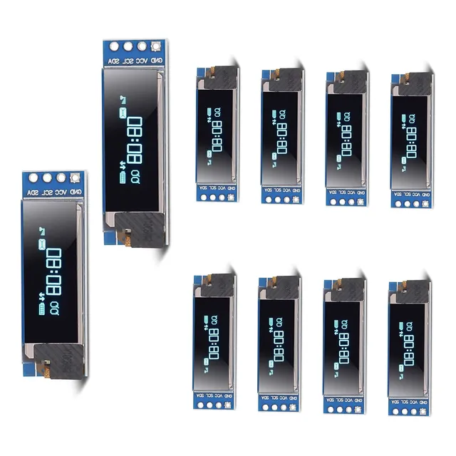 Dorhea 10 Unidades De 0.91 Pulgadas 12832 Iic I2c Oled Módul