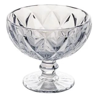 Kit 4 Taças Sobremesa 335ml Diamante Salada De Fruta Luxuosa Kit 4 Taças Sobremesa 335ml Diamante Salada De Fruta Luxuosa
