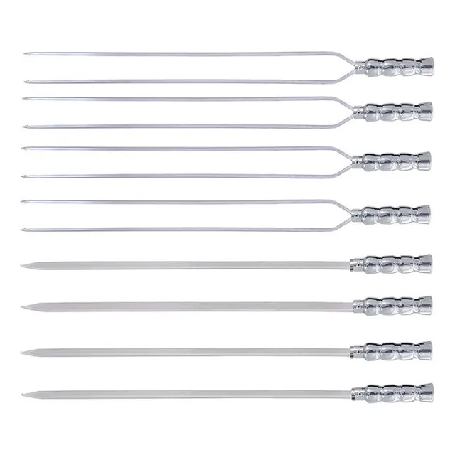Kit 8 Espetos Para Churrasco Churrasqueira Alumínio 
