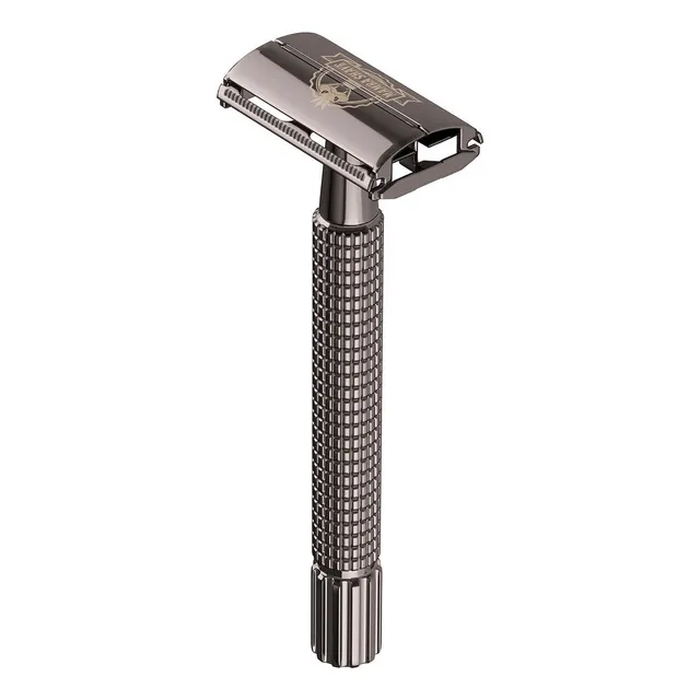 Rastrillo Ragnar Vintage Acero Inox Con 5 Navajas De Afeitar Color Gris Obscuro - Metalico