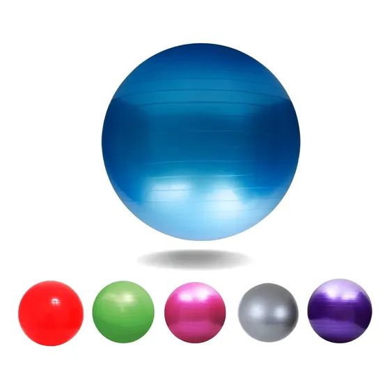Bola Suiça Pilates Fisioterapia 65cm Yoga Gestante Funcional Cor Azul