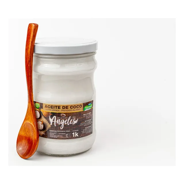 Aceite De Coco Extravirgen Prensado En Frio, 1lt + Cuchara