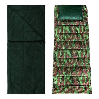 Saco De Dormir + Colchonete Solteiro Com Travesseiro Verde Saco De Dormir + Colchonete Solteiro Com Travesseiro Verde