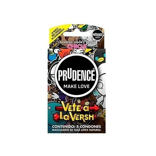 Condones de Látex Prudence Sabor Chicle 5 Condones Lubricados