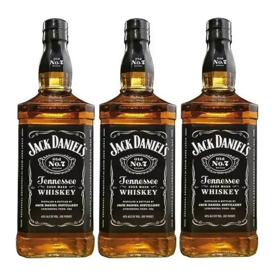 Whisky Jack Daniel's Old Nº 7 Tennessee 1 Litro 03 Unidades