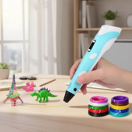 Caneta 3d Infantil Impressora + Refil Filamento 9m + Usb