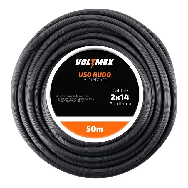 Cable Uso Rudo 2x14 De 50 Metros