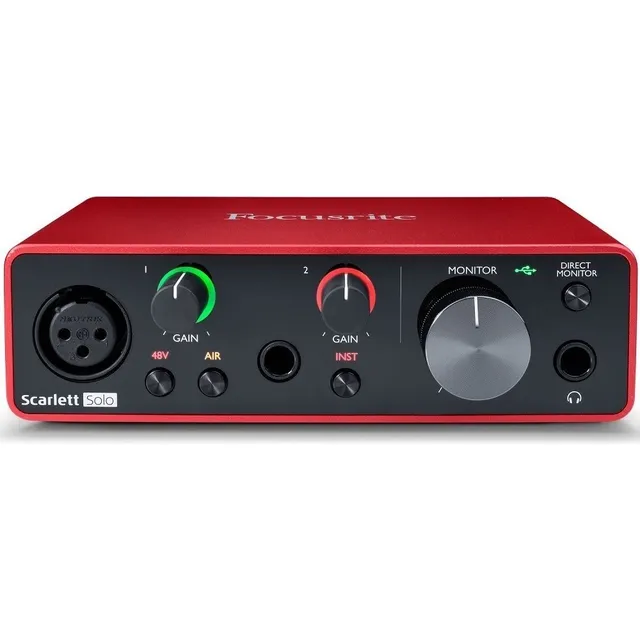 Interfaz De Audio Focusrite Solo 3era Gen Usb + Plugins