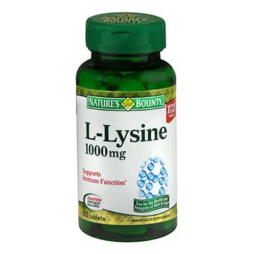 Suplemento Nature's Bounty L-lisina 60 Comprimidos (paquete 