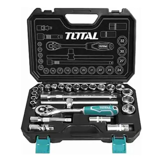 Juego De Ratchet Marca Total De 25 Piezas