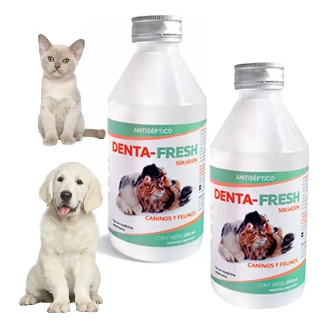 Solucion Bucal Perros Gatos Mal Aliento Higiene Dental X2
