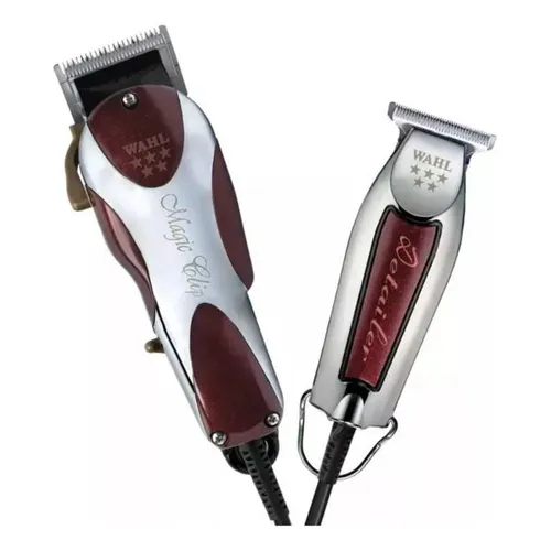 Wahl Combo Magic Clip Con Cable+ Detailer Patillera Trimmer Color Bordó Variación S