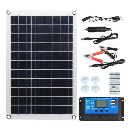 // Kit De Panel Solar 100w Y Controlador Solar 100a