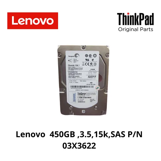Lenovo Disco Duro 450gb, 15k 3.5, Sas 6g P/n 03x3622