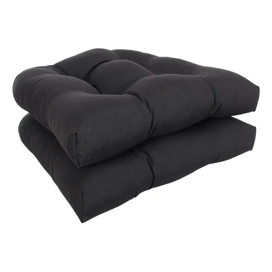 Cojines De Mimbre 19x19 Negro