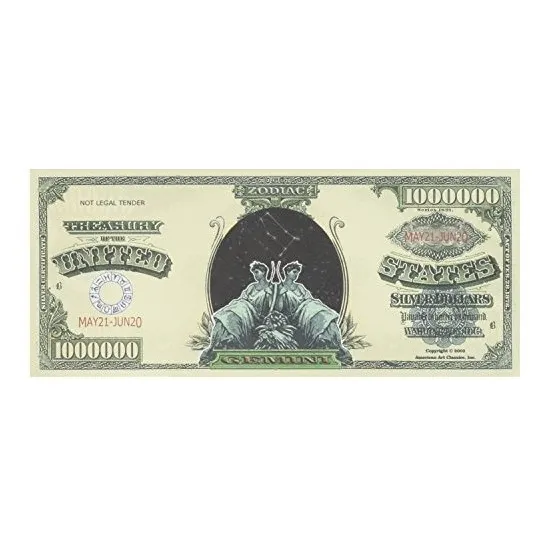 Billete Falso Zodiac Géminis 1 Millón.