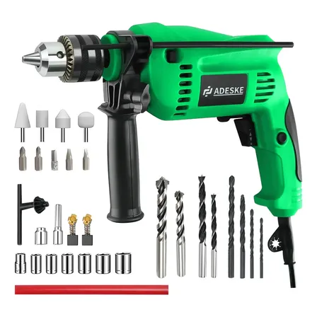 Parafusadeira Multifuncional Furadeira De Impacto Adeske 850w-Potente Industrial Profissional Ferramenta Kit Eletrica