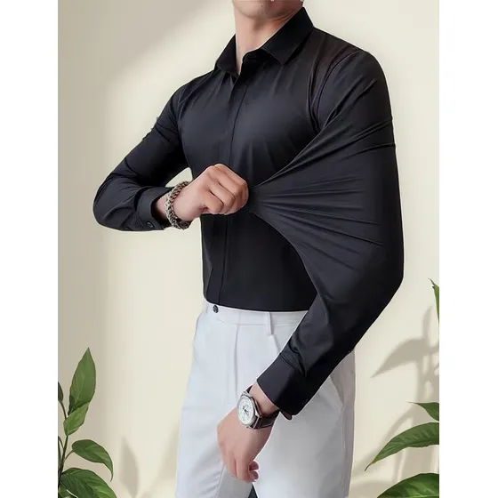 Camisa Corta De Manga Corta De Seda Helada Sprshirt Sin Cost