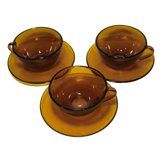 Juego De 3 Tazas Para Cafe Refractarias Durax