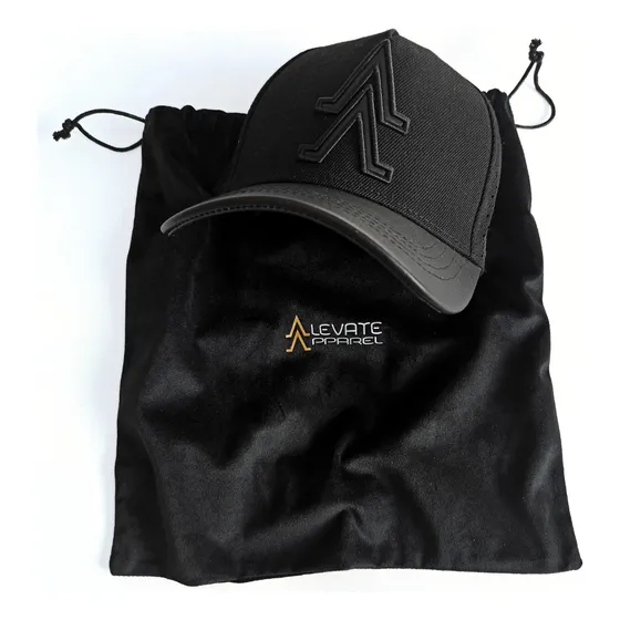 Gorra Alevate Apparel Negra Top Quality Con Bolsa Alta Gama
