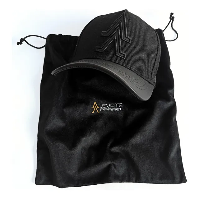Gorra Alevate Apparel Negra Top Quality Con Bolsa Alta Gama