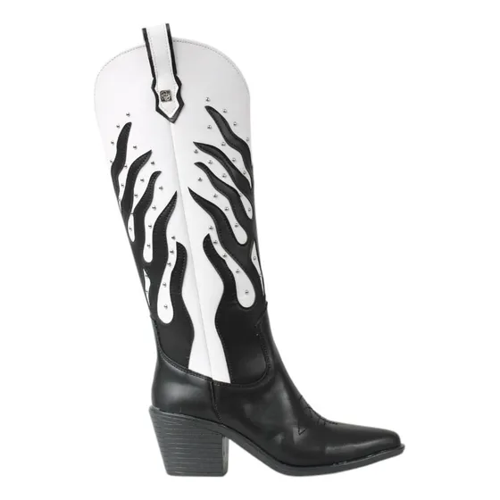 Botas Vaqueras Alta  Rodeo Cowboy Estoperoles Mujer Botines