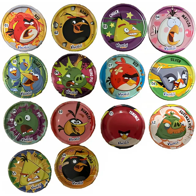 Colección Completa Caps Tazos Angry Birds Vuala 2024 14 Pz
