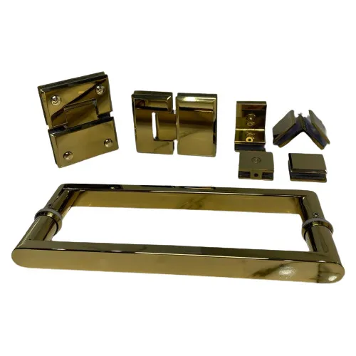 Bisagras Kit Para Pta Batiente Baño 180° Acero Inox Dorado 