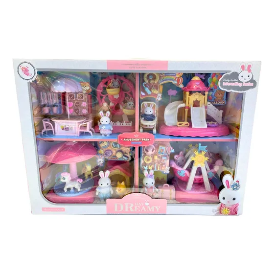 Playset Conejos Bay Dreamy 4 Escenarios Con Accesorios Ub