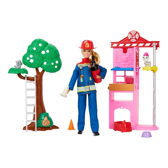 Barbie Profesiones Set De Juego Bombera Al Rescate Color Multicolor