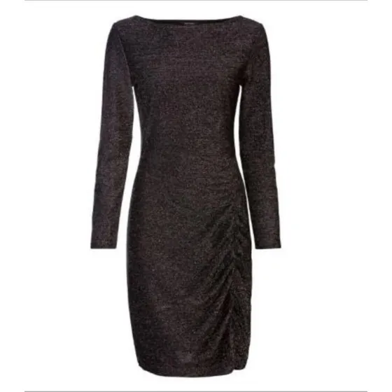 Vestido Esmara Tela Suave Brillante Negro Talla M
