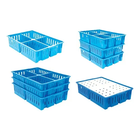 Cesta Para Pollitos 4 Compartimientos Color Azul Cap 100